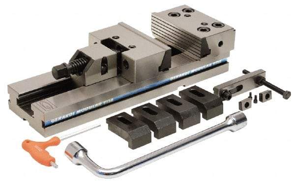 Gerardi - 6" Jaw Width, 50mm High x 420mm Long x 125mm Wide Vise - For Use with Art 1 Standard Series Precision Vises - Eagle Tool & Supply