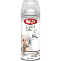 Krylon - Crystal Clear, Gloss, Acrylic Coating Spray Paint - 15 to 20 Sq Ft per Can, 11 oz Container - Eagle Tool & Supply