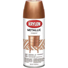 Krylon - Copper (Color), Metallic, Aerosol Spray Paint - 15 to 20 Sq Ft per Can, 16 oz Container - Eagle Tool & Supply