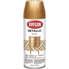Krylon - Brass (Color), Gloss, Metallic Spray Paint - 12 oz Container - Eagle Tool & Supply