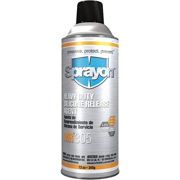 Sprayon - 16 Ounce Aerosol Can, Clear, Heavy-Duty Mold Release - Silicone Composition - Eagle Tool & Supply