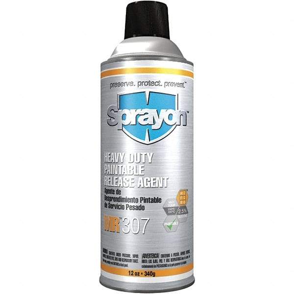 Sprayon - 16 Ounce Aerosol Can, Clear, Heavy-Duty Mold Release - Silicone Composition - Eagle Tool & Supply