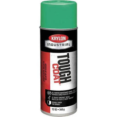 Krylon - OSHA Green, 12 oz Net Fill, High Gloss, Enamel Spray Paint - 20 to 25 Sq Ft per Can, 16 oz Container, Use on Conduits, Ducts, Electrical Equipment, Machinery, Metal, Motors, Pipelines & Marking Areas, Railings, Steel Bars, Tool Boxes, Tools - Eagle Tool & Supply