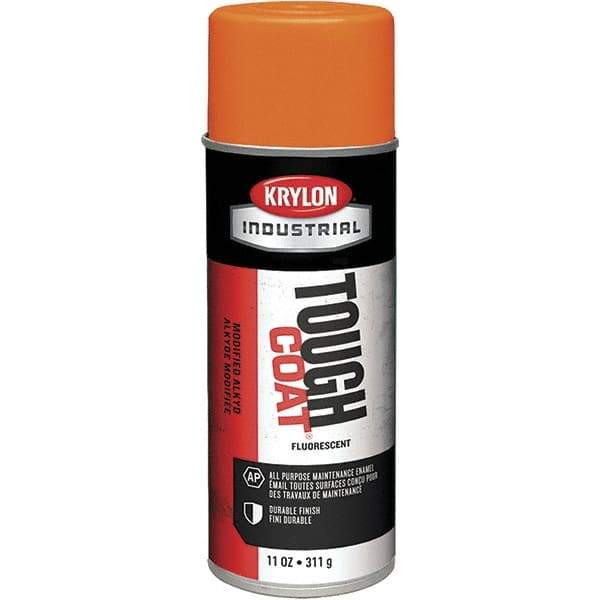Krylon - Orange, Fluorescent, Acrylic Enamel Spray Paint - 15 to 20 Sq Ft per Can, 12 oz Container - Eagle Tool & Supply