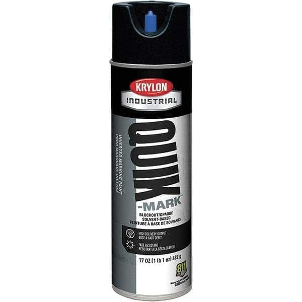 Krylon - 20 fl oz Black Marking Paint - 664' Coverage at 1" Wide, Solvent-Based Formula, 430 gL VOC - Eagle Tool & Supply