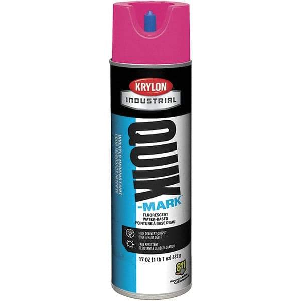 Krylon - 20 fl oz Pink Marking Paint - 50 to 60 Sq Ft Coverage, Water-Based Formula - Eagle Tool & Supply
