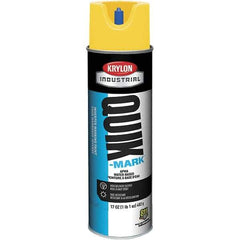 Krylon - 20 fl oz Yellow Marking Paint - 50 to 60 Sq Ft Coverage, Water-Based Formula - Eagle Tool & Supply