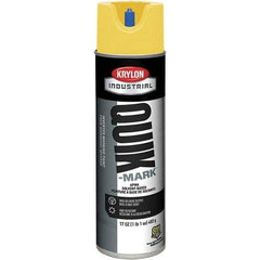 Krylon - 20 fl oz Yellow Marking Paint - 50 to 60 Sq Ft Coverage, Solvent-Based Formula - Eagle Tool & Supply