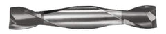 SGS - 7/16", 9/16" LOC, 7/16" Shank Diam, 2-3/4" OAL, 2 Flute, Solid Carbide Square End Mill - Double End, AlTiN Finish, Spiral Flute, 30° Helix, Centercutting, Right Hand Cut, Right Hand Flute, Series 15 - Eagle Tool & Supply