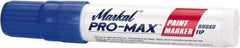 Markal - Blue Paint Marker - Broad Tip, Alcohol Base Ink - Eagle Tool & Supply