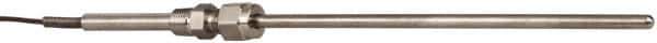 Thermo Electric - 0 to 1600°F, J Pipe Fitting, Thermocouple Probe - 3 Ft. Cable Length, Stripped Ends, 9 Sec Response Time - Eagle Tool & Supply