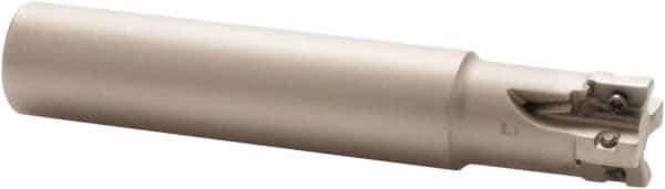 Iscar - 5/8" Cut Diam, 0.303" Max Depth of Cut, 5/8" Shank Diam, 3-1/2" OAL, Indexable Square Shoulder End Mill - HP AN.. 0702.. Inserts, Cylindrical Shank, 90° Lead Angle, Through Coolant, Series Heliplus - Eagle Tool & Supply