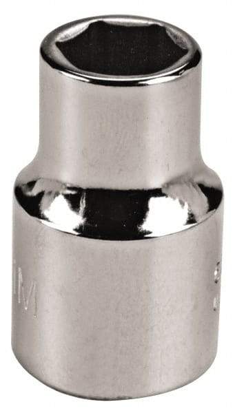 Proto - 1/4" Drive, Deep Hand Socket - 6 Points, 1-63/64" OAL, Chrome Vanadium, Chrome Finish - Eagle Tool & Supply