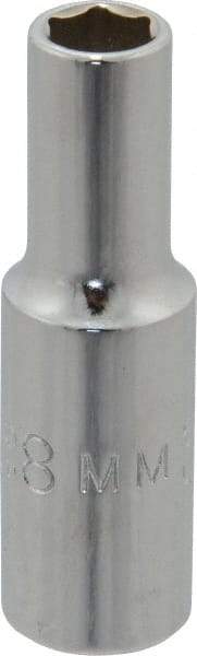 Proto - 3/8" Drive, Deep Hand Socket - 6 Points, 2-1/8" OAL, Chrome Finish - Eagle Tool & Supply