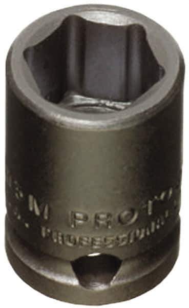 Proto - 3/8" Drive 16mm Standard Impact Socket - 6 Points, 1-3/32" OAL - Eagle Tool & Supply