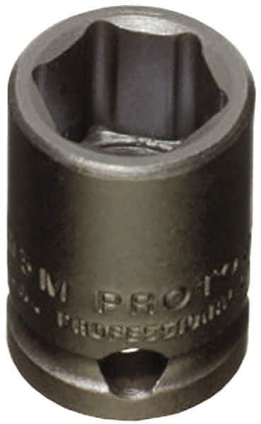 Proto - 3/8" Drive 22mm Standard Impact Socket - 6 Points, 1-3/32" OAL - Eagle Tool & Supply