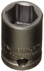 Proto - 3/8" Drive 22mm Standard Impact Socket - 6 Points, 1-3/32" OAL - Eagle Tool & Supply