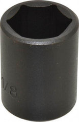 Proto - 1/2" Drive 1-1/8" Standard Impact Socket - 6 Points, 2" OAL - Eagle Tool & Supply