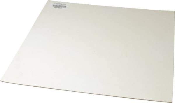 Made in USA - 12" Long, 12" Wide, 1/16" Thick, Silicone Rubber Foam Sheet - 45 to 55 Durometer, White, -20 to 500°F, 640 psi Tensile Strength, Adhesive Backing, Stock Length - Eagle Tool & Supply