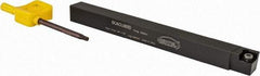 Hertel - SCAC, Left Hand Cut, 10° Lead Angle, 1/2" Shank Height x 1/2" Shank Width, Neutral Rake Indexable Turning Toolholder - 6" OAL, CC..32.5. Insert Compatibility, Series Screw-Type - Eagle Tool & Supply