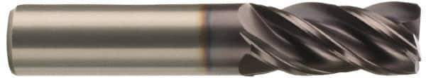 Kennametal - 3/8", 3 Flute, Single End, Solid Carbide, 0.06" Corner Radius End Mill - 2-1/2" OAL, 37° Helix, Right Hand Flute, 7/8" LOC, Right Hand Cut - Eagle Tool & Supply