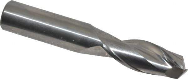 OSG - 1/2", 2 Flute, Single End, Solid Carbide, 0.03" Corner Radius End Mill - 3" OAL, 30° Helix, Right Hand Flute, 1-1/4" LOC, Right Hand Cut - Eagle Tool & Supply