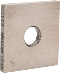 Mitutoyo - 0.113" Square Steel Gage Block - Accuracy Grade 0, Includes Certificate of Inspection - Eagle Tool & Supply