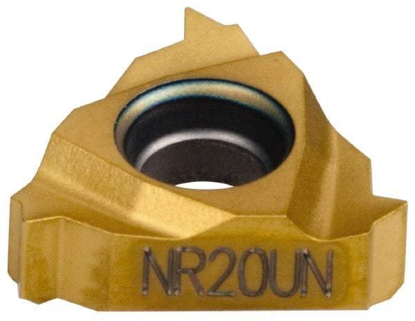 Seco - 09NR Internal Right Hand 20 UN Laydown Threading Insert - Grade CP500, TiAlN/TiN Coated Carbide - Eagle Tool & Supply
