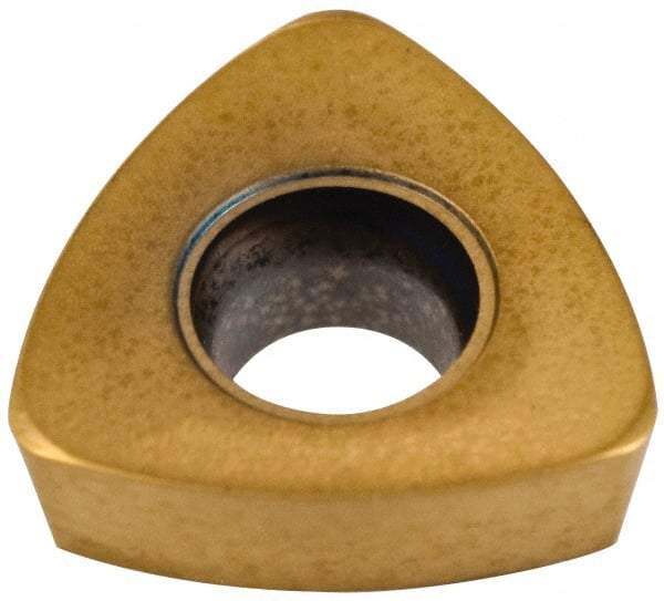 Seco - 218.19100 M06 Grade F40M Carbide Milling Insert - TiAlN/TiN Finish, 0.109" Thick, 0.278" Inscribed Circle, 0.031" Corner Radius - Eagle Tool & Supply