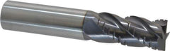 ProMax - 3/4" Diam, 1-5/8" LOC, 4 Flute Solid Carbide Roughing & Finishing Square End Mill - AlTiN Finish, 4" OAL, 3/4" Shank Diam, Weldon Shank, 40° Helix, Centercutting, Regular Length - Eagle Tool & Supply