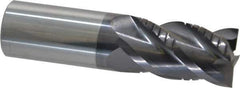 ProMax - 1" Diam, 1-3/4" LOC, 4 Flute Solid Carbide Roughing & Finishing Square End Mill - AlTiN Finish, 4" OAL, 1" Shank Diam, Weldon Shank, 40° Helix, Centercutting, Regular Length - Eagle Tool & Supply