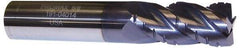 ProMax - 5/8" Diam, 1-1/4" LOC, 4 Flute Solid Carbide Roughing & Finishing Corner Radius End Mill - AlTiN Finish, 3-1/2" OAL, 5/8" Shank Diam, Weldon Shank, 40° Helix, Centercutting, Regular Length - Eagle Tool & Supply