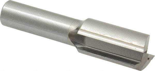 Amana Tool - 3/4" Diam, 1/2" Shank Diam, 1-1/4" Length of Cut, 2 Flute Straight Router Bit - 2-7/8" Overall Length, Carbide Tipped - Eagle Tool & Supply