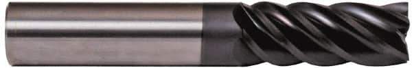 Accupro - 1", 2" LOC, 1" Shank Diam, 4" OAL, 5 Flute, Solid Carbide Square End Mill - Single End, nACRo Finish, Spiral Flute, Variable° Helix, Centercutting, Right Hand Cut, Right Hand Flute - Eagle Tool & Supply