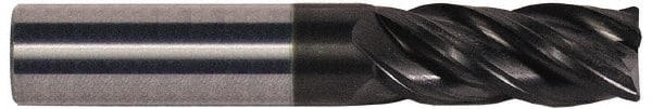 Accupro - 5mm Diam 4 Flute Solid Carbide 0.0098" Chamfer Width Corner Chamfer End Mill - Eagle Tool & Supply