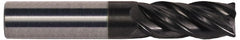 Accupro - 5mm Diam 4 Flute Solid Carbide 0.0098" Chamfer Width Corner Chamfer End Mill - Eagle Tool & Supply