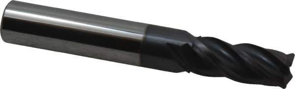 Accupro - 11/32", 4 Flute, Single End, Solid Carbide, Corner Chamfer End Mill - 2-1/2" OAL, Right Hand Flute, 13/16" LOC, Right Hand Cut - Eagle Tool & Supply