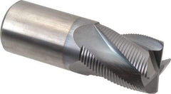 Accupro - 1" Diam, Fine Pitch, 1-1/4" LOC, 4 Flute Solid Carbide Roughing Square End Mill - TiCN Finish, 3" OAL, 1" Shank Diam, Single End, Centercutting, 30° Helix - Eagle Tool & Supply