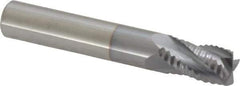 Accupro - 5/16" Diam, Fine Pitch, 7/16" LOC, 4 Flute Solid Carbide Roughing Square End Mill - TiCN Finish, 2" OAL, 5/16" Shank Diam, Single End, Centercutting, 30° Helix - Eagle Tool & Supply