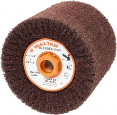 WALTER Surface Technologies - 4-1/2" Diam Aluminum Oxide Unmounted Flap Wheel - 5/8" Hole, 5/8-11 Thread, 4" Wide, Nonwoven, Coarse Grade, 3,800 Max RPM - Eagle Tool & Supply