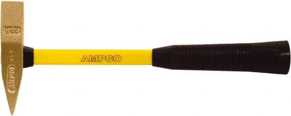 Ampco - 1 Lb Head Scaling Hammer - 14" Long, 1" Face Diam, Fiberglass Handle - Eagle Tool & Supply