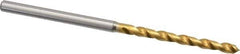 OSG - #38 130° Vanadium High Speed Steel Jobber Drill - TiN Finish, Right Hand Cut, Spiral Flute, Straight Shank, 62mm OAL, Standard Point - Eagle Tool & Supply