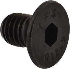 Value Collection - M5x0.80 Metric Coarse Hex Socket Drive, 90° Flat Screw - Grade 12.9 Alloy Steel, Black Oxide Finish, Fully Threaded, 8mm OAL - Eagle Tool & Supply
