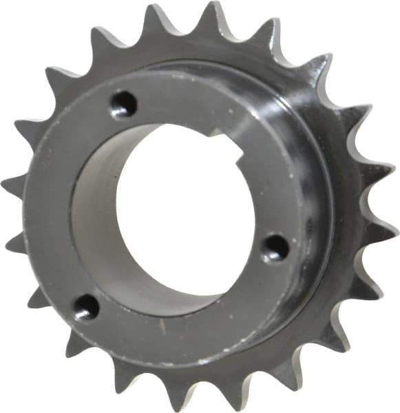 Browning - 20 Teeth, 5/8" Chain Pitch, Chain Size 50, Bushed Roller Chain Sprocket - 4" Pitch Diam, 4.32" Outside Diam - Eagle Tool & Supply