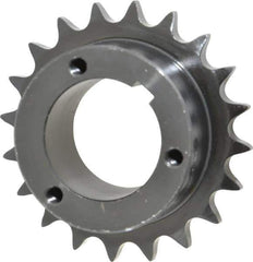 Browning - 20 Teeth, 5/8" Chain Pitch, Chain Size 50, Bushed Roller Chain Sprocket - 4" Pitch Diam, 4.32" Outside Diam - Eagle Tool & Supply