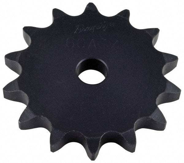 Browning - 16 Teeth, 1" Chain Pitch, Chain Size 80, "A" Plate Roller Chain Sprocket - 3/4" Bore Diam, 5-1/8" Pitch Diam, 5.63" Outside Diam - Eagle Tool & Supply