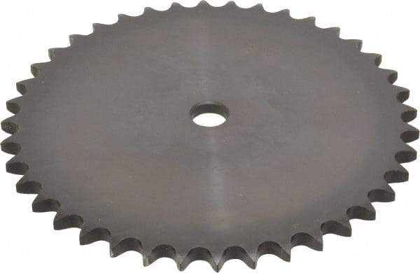 Browning - 40 Teeth, 5/8" Chain Pitch, Chain Size 50, "A" Plate Roller Chain Sprocket - 3/4" Bore Diam, 7.966" Pitch Diam, 8.32" Outside Diam - Eagle Tool & Supply