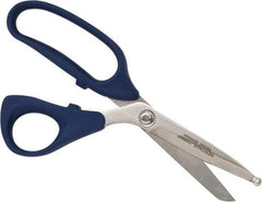 Heritage Cutlery - 3" LOC, 9" OAL Stainless Steel Standard Shears - Ambidextrous, Plastic Bent Handle, For Poultry Processing - Eagle Tool & Supply