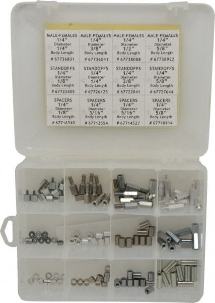 Electro Hardware - Standoff & Spacer Assortments Type: Male/Female Standoffs; Spacers; Threaded Standoffs System of Measurement: Inch - Eagle Tool & Supply