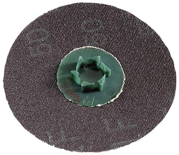 3M - 1-1/2" Disc Diam, 50 Grit, Ceramic Quick Change Disc - Type P Attaching System, Coated, Orange, Coarse Grade, 30,000 RPM, 777F Series - Eagle Tool & Supply